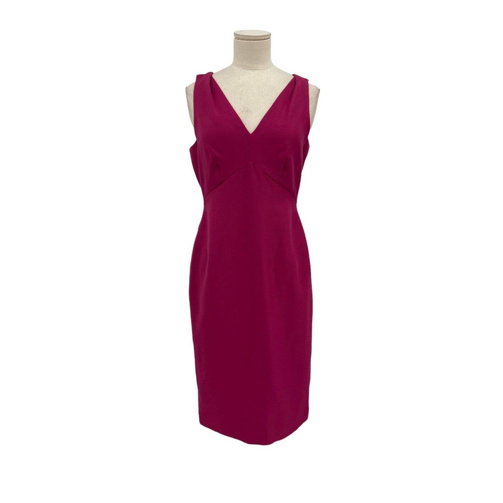 LK Bennett Shift Dress Pink Sleeveless Wool Blend Textured Size 4